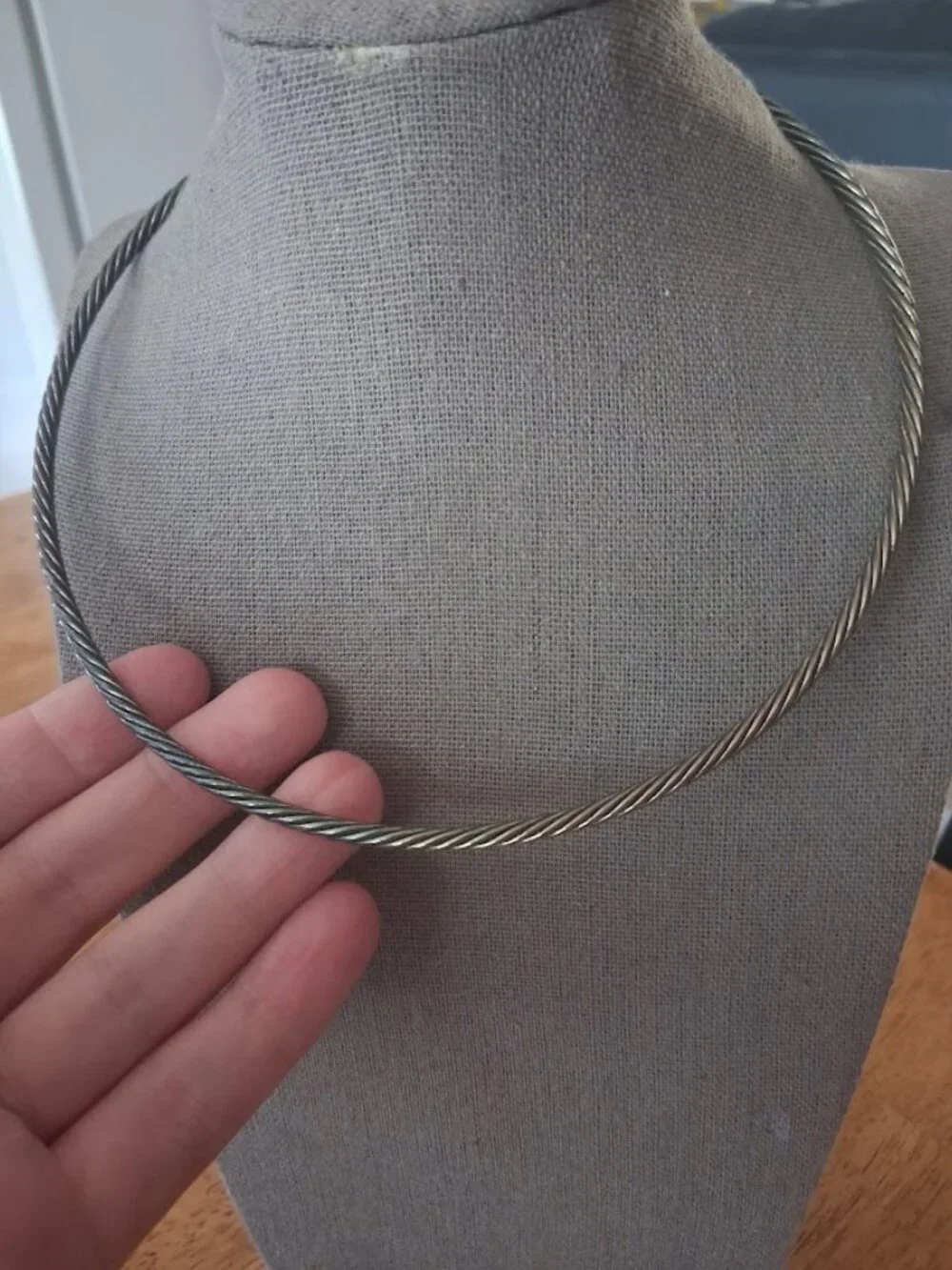 Gray Choker necklace